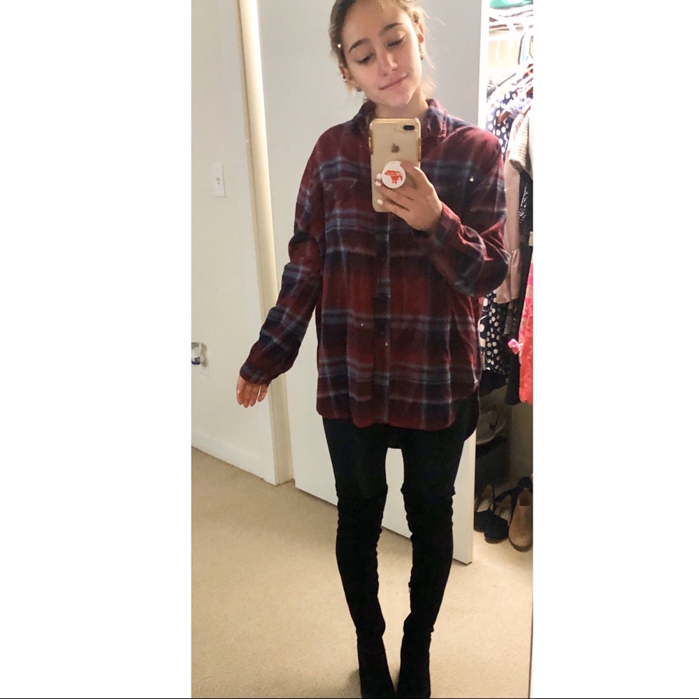 Oversized flannel shirt